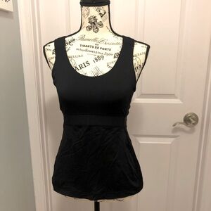 Black Crossback Lululemon Mesh Tank
